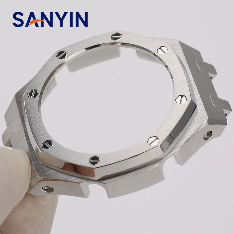 Custom 4th Update Generation Watch Parts Band Case Stainless Steel Watch Case Metal Bezel for G Shock GA2100 Mod