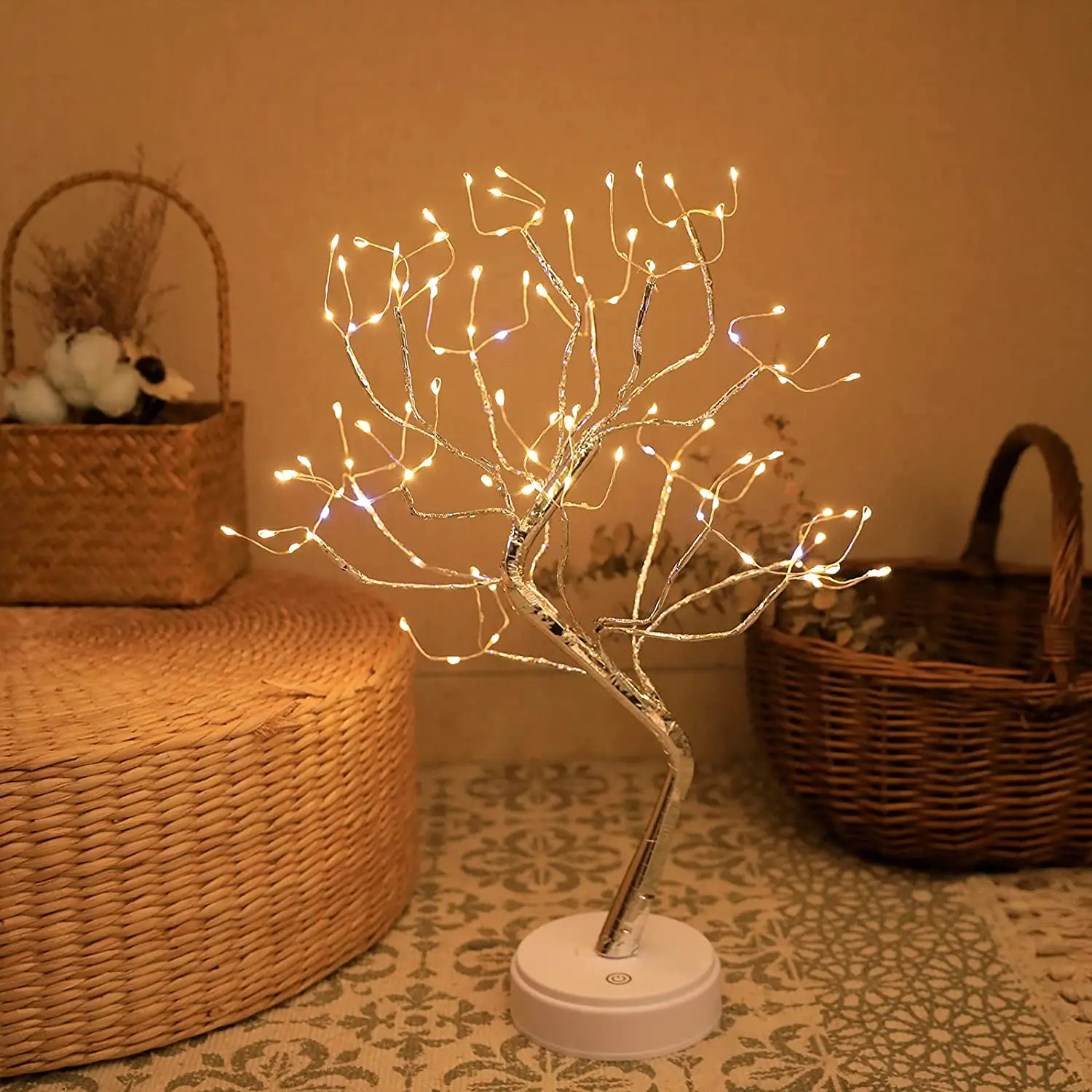 Arbol Con Luces Led Árbol De Abedul Blanco Con Luces LED, Decoración De  Navidad, árbol Iluminado Para Mesa, árbol Blanco Cálido De 24 LED, Funciona  Con Pilas, Mini árbol De Navidad Pequeño, image size:1500x1500