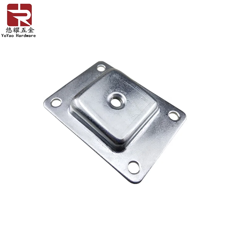 Nordic 10 Degree Contemporary Square Angle Top Chair Leg Mounting Plates Metal Furniture for Dining Living Room Home Office
