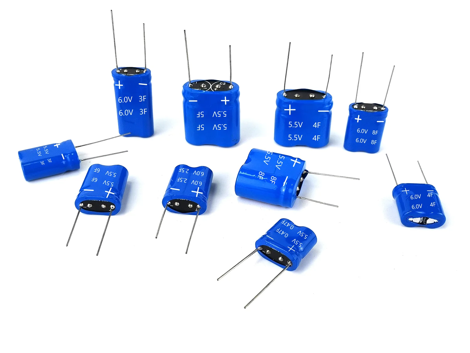 スーパーカパシタ 5.5V 2F ファラドキャパシタ 電子部品 ブルー