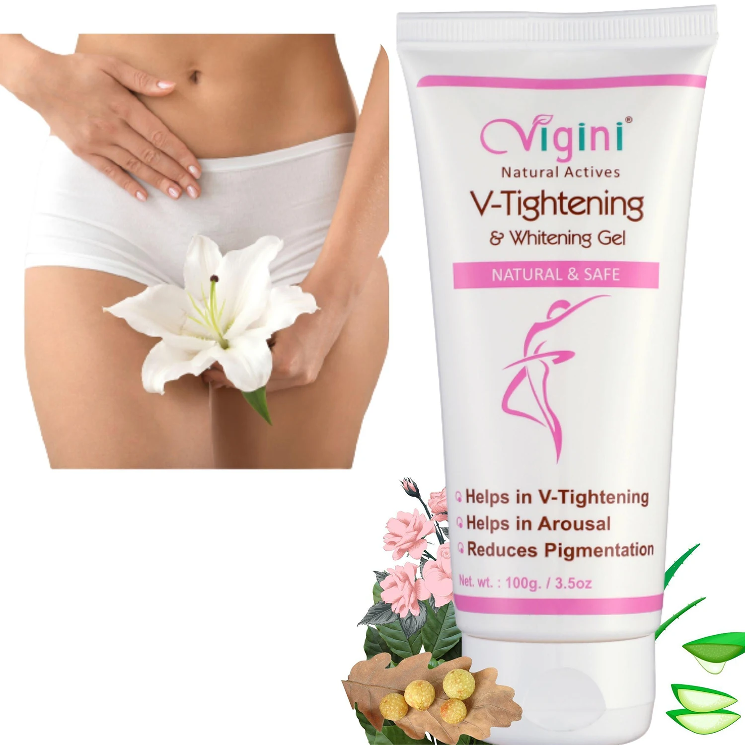 Vigini 100 Natural Female Vaginal Vagina Tightening Gel For Women Organic Herbs Product Pussy 1243