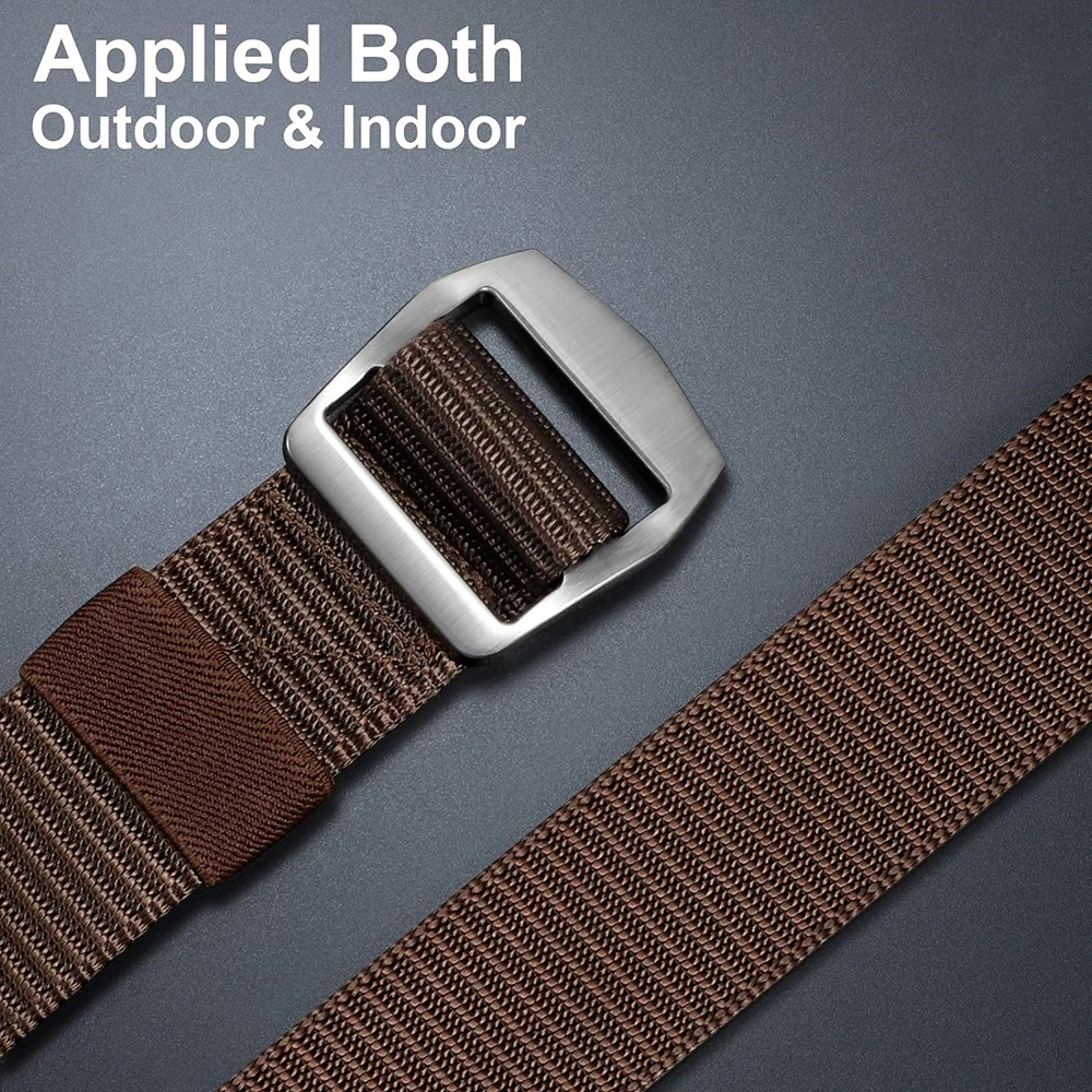 Tactical Heavy Duty Reinforced Nylon Belt for Men Adjustable Webbing Strap with Metal Buckle Tactical Belts