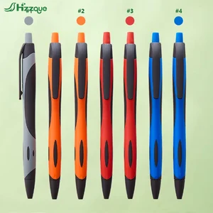 Custom Logo Promotional Gift Ballpoint Pen Black Ink Plastic Rubber Coated Replaceable Pen Core Dual-Use for Office & School