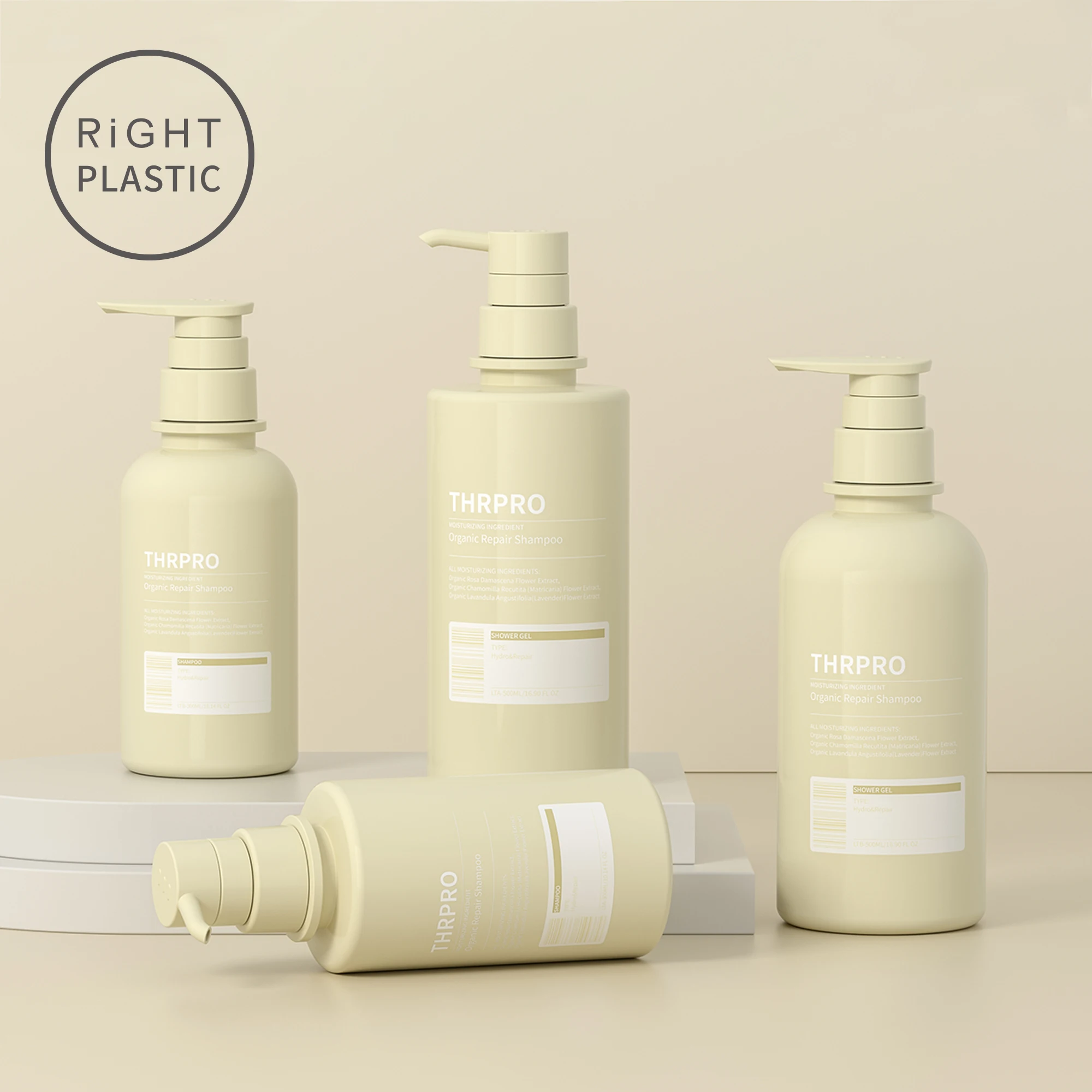 LTA 200ml 250ml 300ml 400ml 500ml Big Size Cosmetic Packaging Container Body Wash Shampoo Conditioner Lotion Bottle With Pump