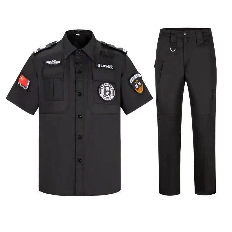 Uniforme De Seguridad Security Office Uniform Guard Workwear Clothes Securency Suit Custom Logo Long Sleeve for Men Sprin