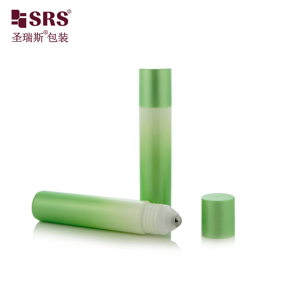 Round PP PCR Recycled Injection Matte Color Massage 35ml Roller Ball Bottle