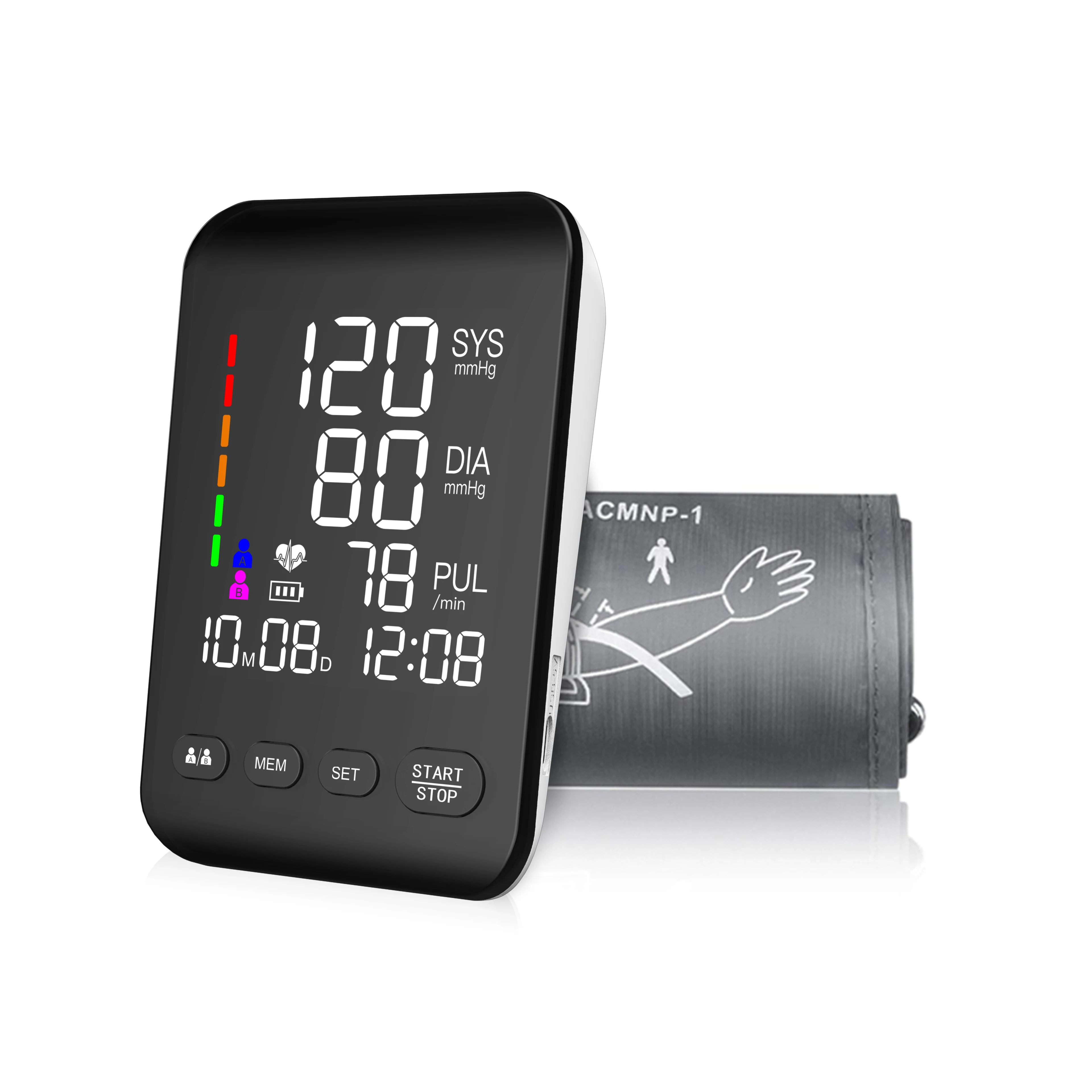 Digital Blood Pressure Monitor Tensiometer Electric BP Machine BP Monitor Smart Sphygmomanometer Arm Blood Pressure Machine
