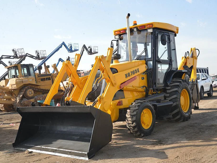 XGMA Backhoe Loader Telescopic Long Arm  XG765E with Low Fuel Consumption Cheap Price