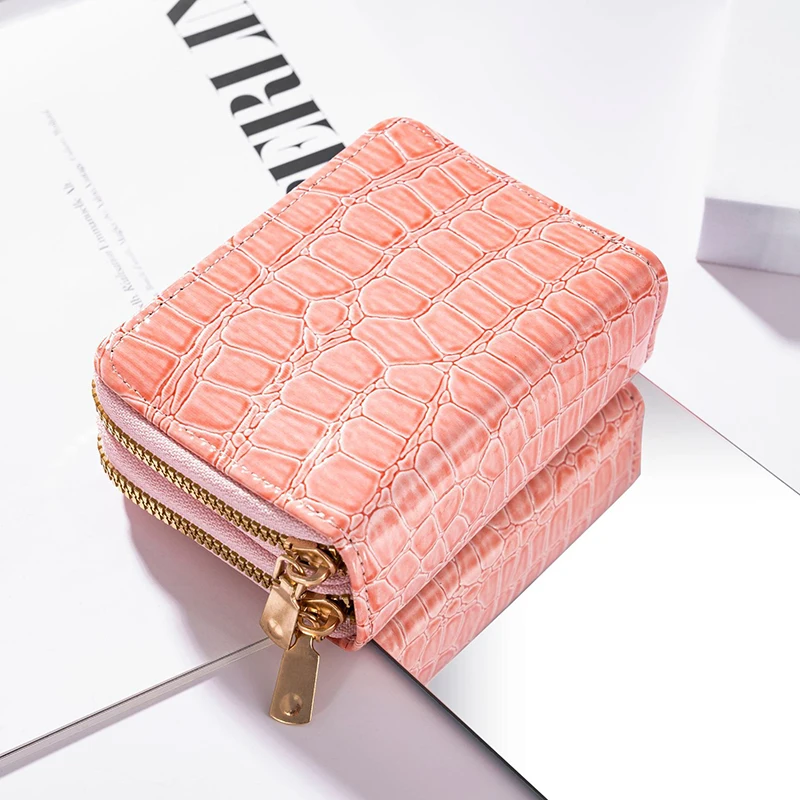 W6123 Designer Money Clip Pu Crocodile Leather Wallets for Women