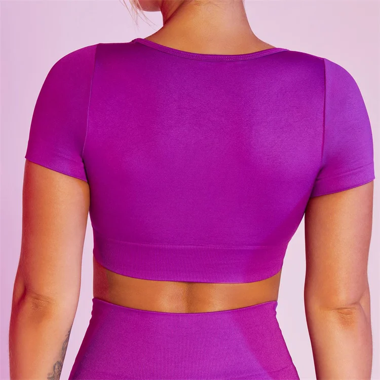 Custom Seamless Athletic Fitness Workout Wear Sports Activewear Women Yoga Pant And Bra 6 Piece