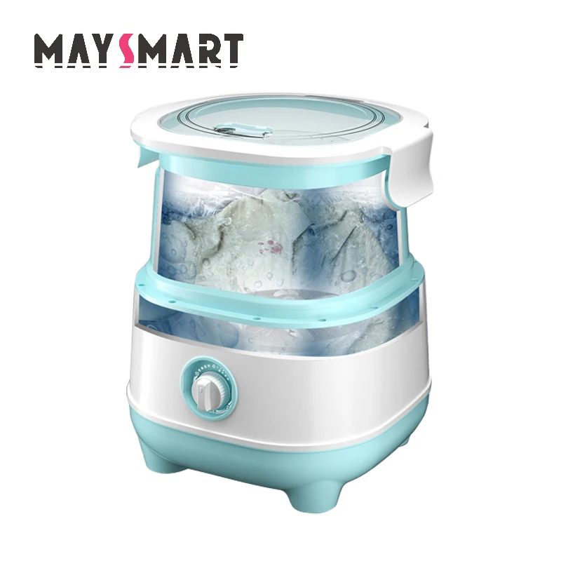2022 Foldable Mini Fully-automatic Washing Machine Portable Folding with Spin Dry
