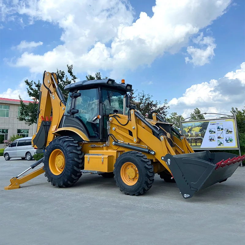 High-Clearance Chassis Design for Muddy Farmland and Rice Fields Agricultural Backhoe Loader 4x4 with EPA Engine