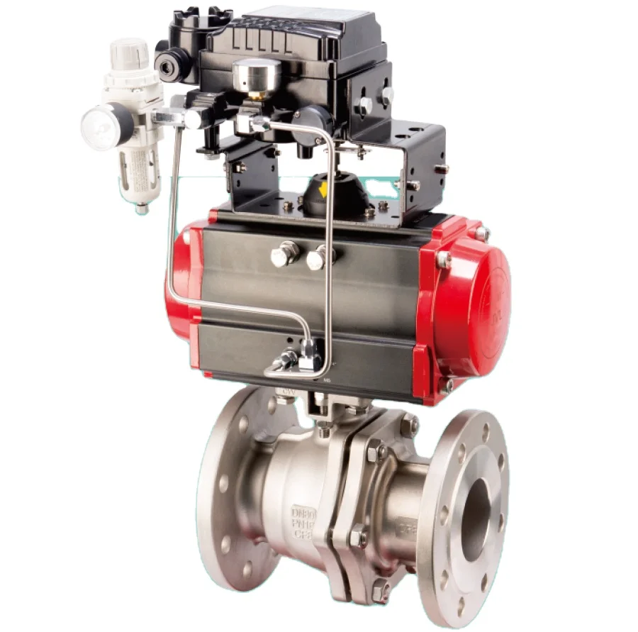 AW series pneumatic actuator flange welded ball valve