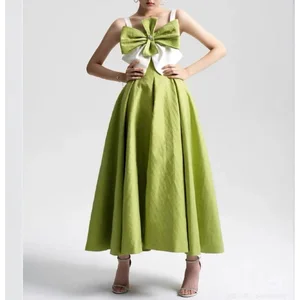 Factory Wholesale Designer Fashion Midi Dress Women Spring Summer Fashion Elegant Socialite Three-dimensional Flower Party