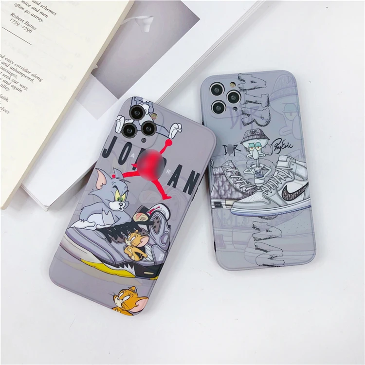 Модный мягкий силиконовый чехол IMD с милым мультяшным котом и мышью для iPhone 13pro 12 pro max 11pro xs max 7plus