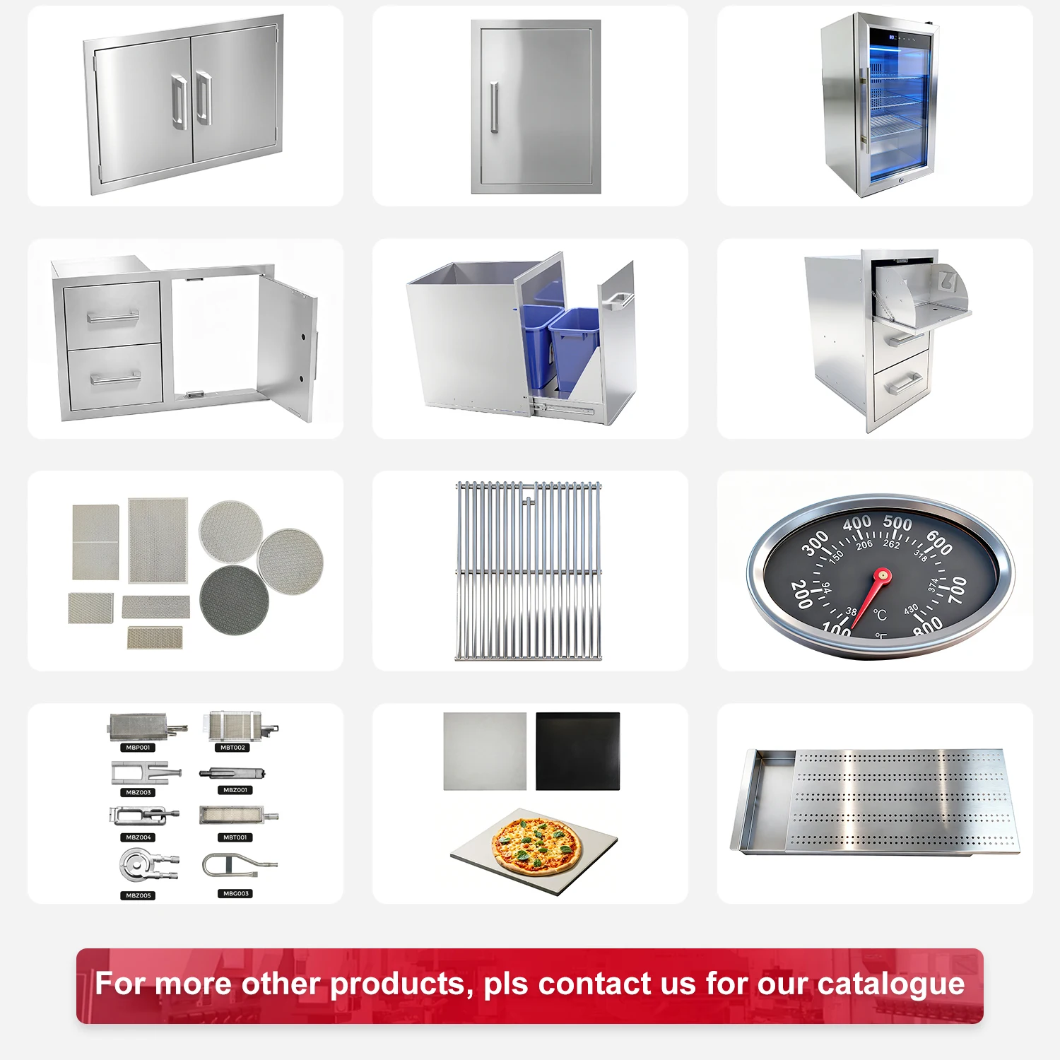 Outdoor Kitchen BBQ Grill Cabinets Islands Heavy Duty 304 Stainless Steel