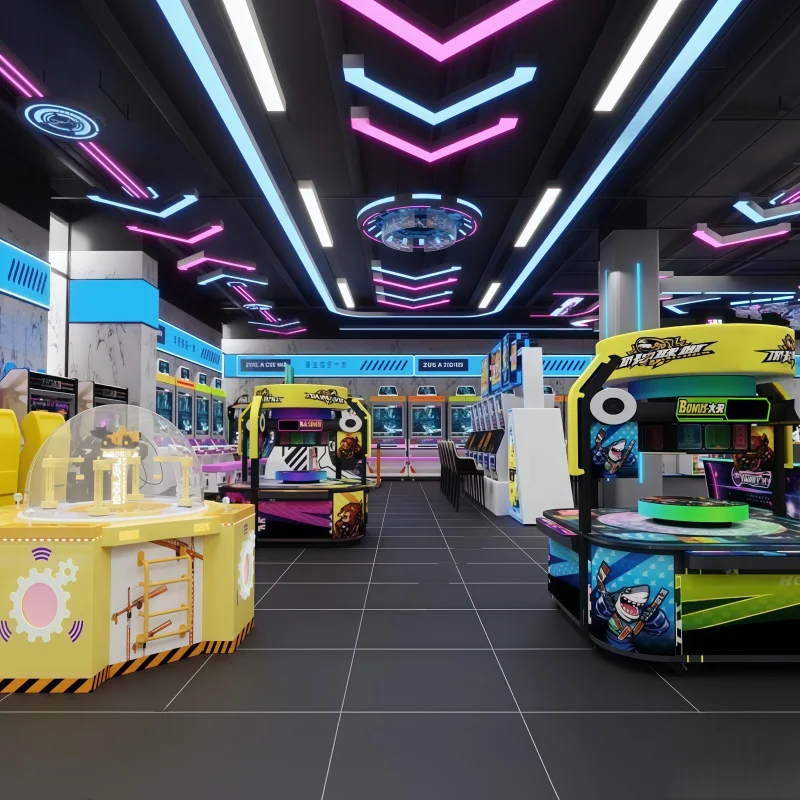 Lampu Suasana LED Berbentuk Strip Panjang untuk Pusat Permainan dan Arena Game, Lampu Gantung Serba-Guna dengan Finishing Cat Semprot dan Buram untuk Mainan