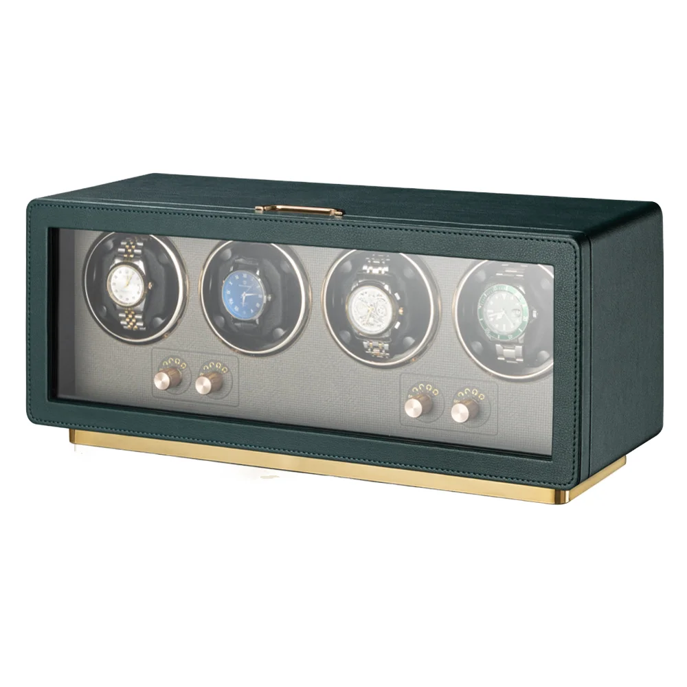 Boîte à remontoir automatique pour montres PWW1004 à 4 emplacements Boîte à remontoir automatique pour montres PWW1004 à 4 emplacements
