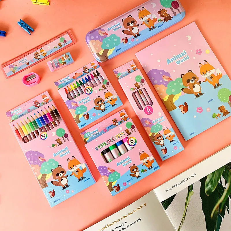 Набор для рисования канцелярских принадлежностей Подарочная коробка цветной карандаш акварельная ручка школьные принадлежности подарок на выпускной студенческий приз и подарки