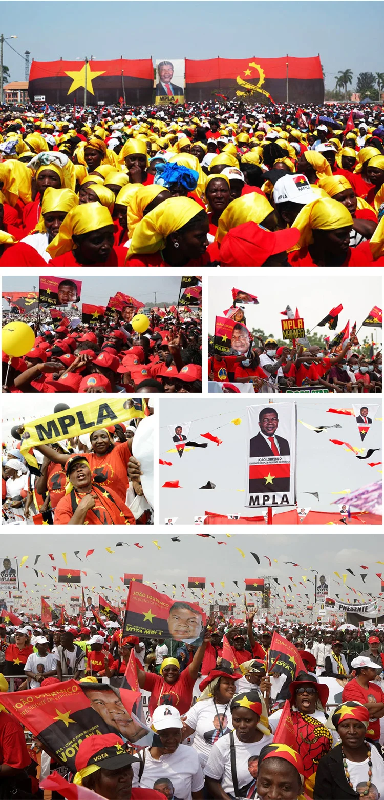Gahumi Election Promotional Items Manufacturer Custom Angola Flag Banners for Campaign