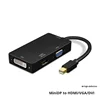 Adaptador mini dp 3 en 1 negro 4k