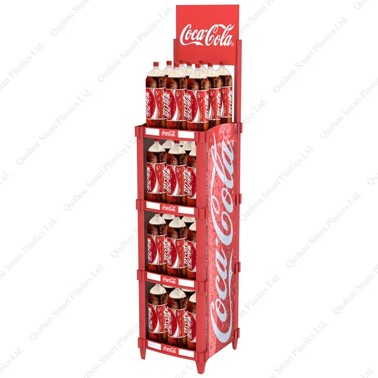 Retail Store Counter Display Exhibidor Modular Water Bottle Display Stand Plastic Product Rack