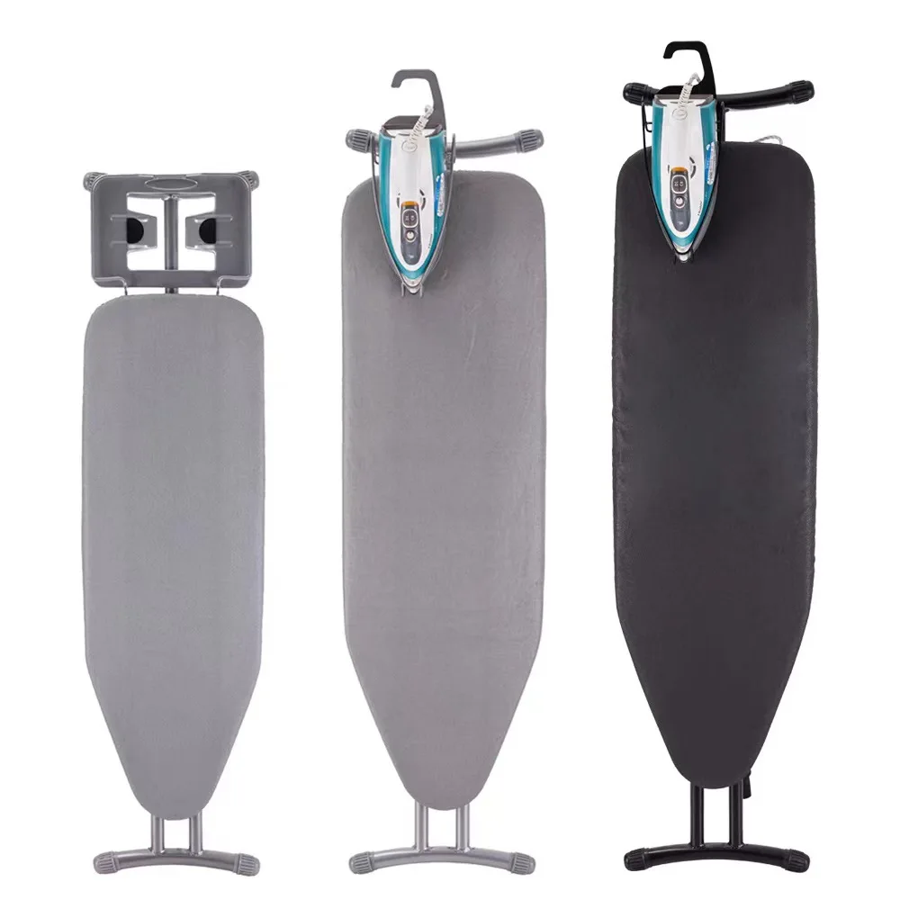 Heat Resistant Adjustable Height Foldable Ironing Board With Iron Holder