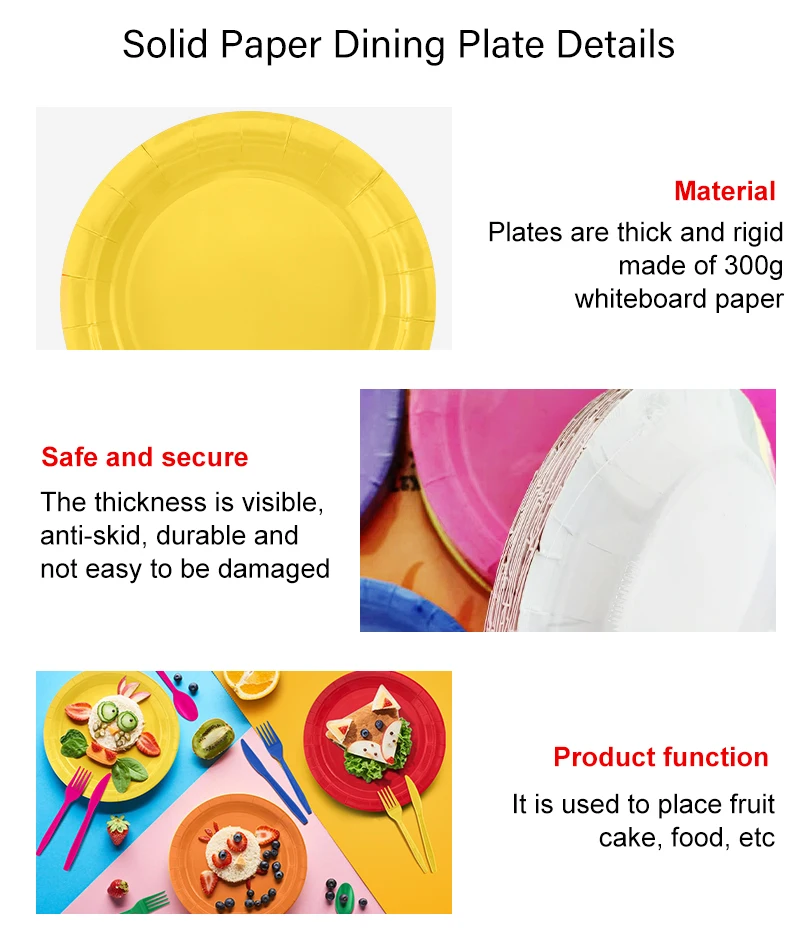 Disposable Paper Dinnerware Set Birthday Wedding Party Paper Plates