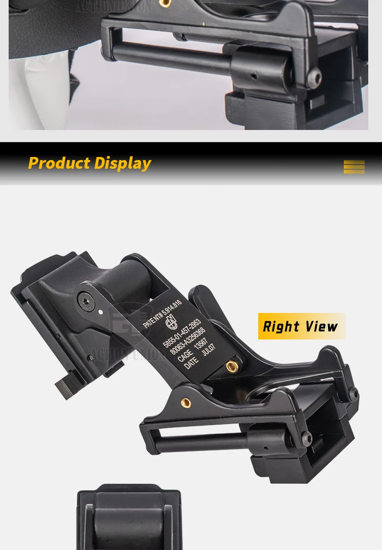 Action Union Helmet Accessory Nvg Mount Monocular Tactical Bracket