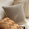 Côté blanc marron petit pied de poule 45x45