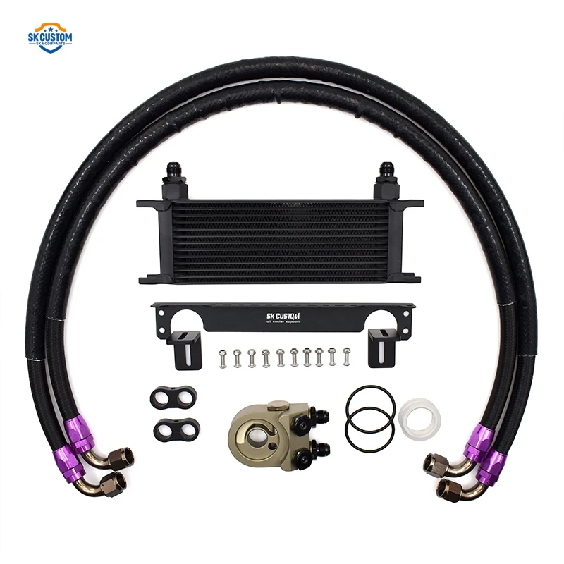 Engine Oil Cooler Kit For Honda Fit GK5 GE6 GE8 GD3 GR9 GS1 80 Oil Cooling Cooler