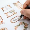 Writable paper sticker + full color example