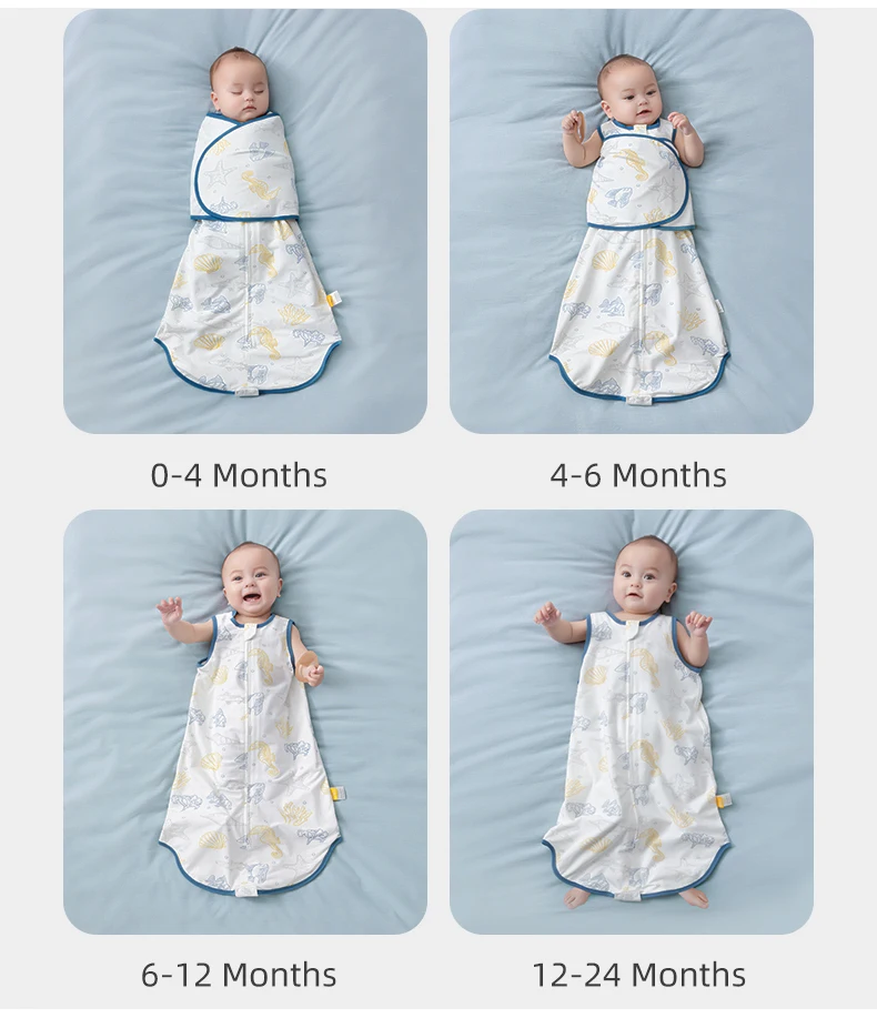 Gauze Baby Sleepsuit Breathable Summer Removable Sleeves Bamboo Cotton