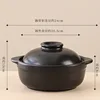 Olla profunda negra de 1,6 l.