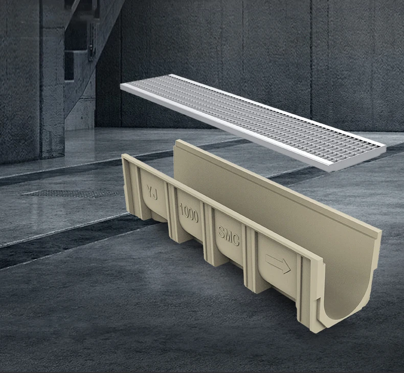 Smc Composite Resin Integrated Gutter Cover Polymer Linear U-shaped ...