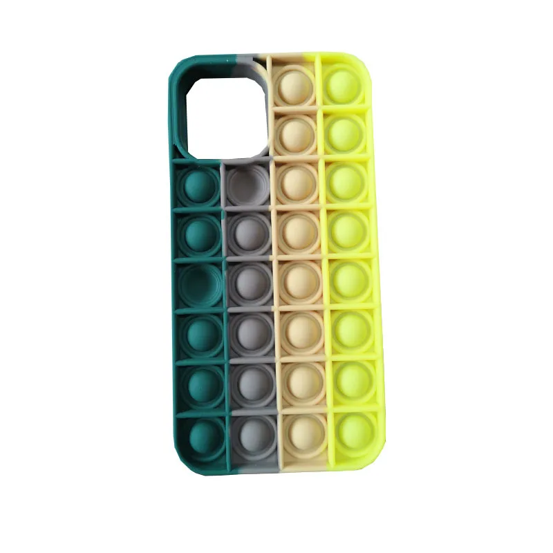 Funda Pop It para iPhone 12 Pro Max, alivio del estrés, juguetes para la  ansiedad de burbujas para presionar, bonita y divertida carcasa protectora  de