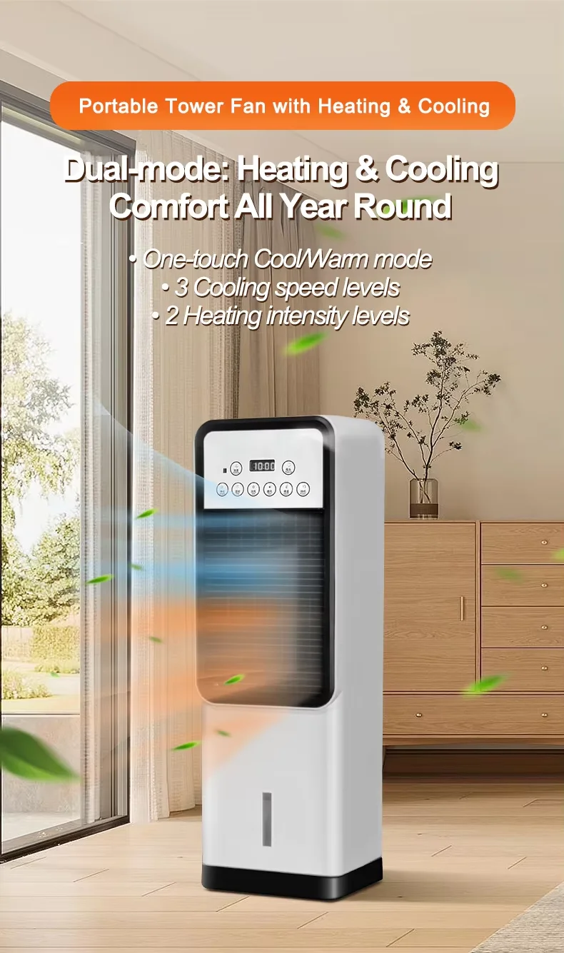 Professional Dual-Use Tower Air Conditioner Heater Mobile AC for Home Plastic Electric Fan No Installation Required Floor