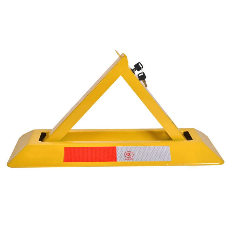 Manual Triangle Parking Lock Car Parking Space Protector Triangular Ground Lock