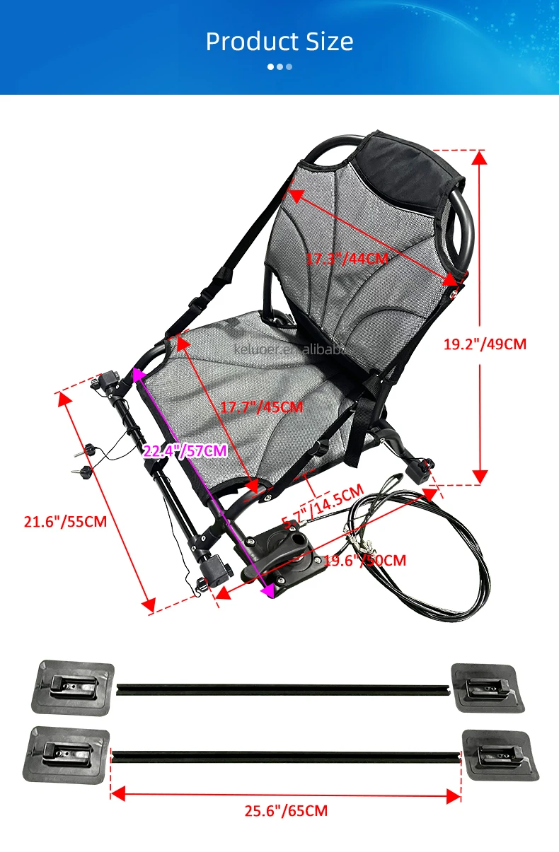 Comfort Kayak Seat With Back Support - Adjustable Cushioned Pad For Sit-On-Top