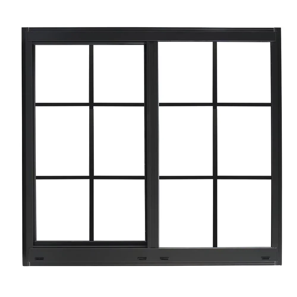 Minglei French Style Frame Simple Design Double Glass Sliding Windows Aluminum Sliding Window With Grill Design