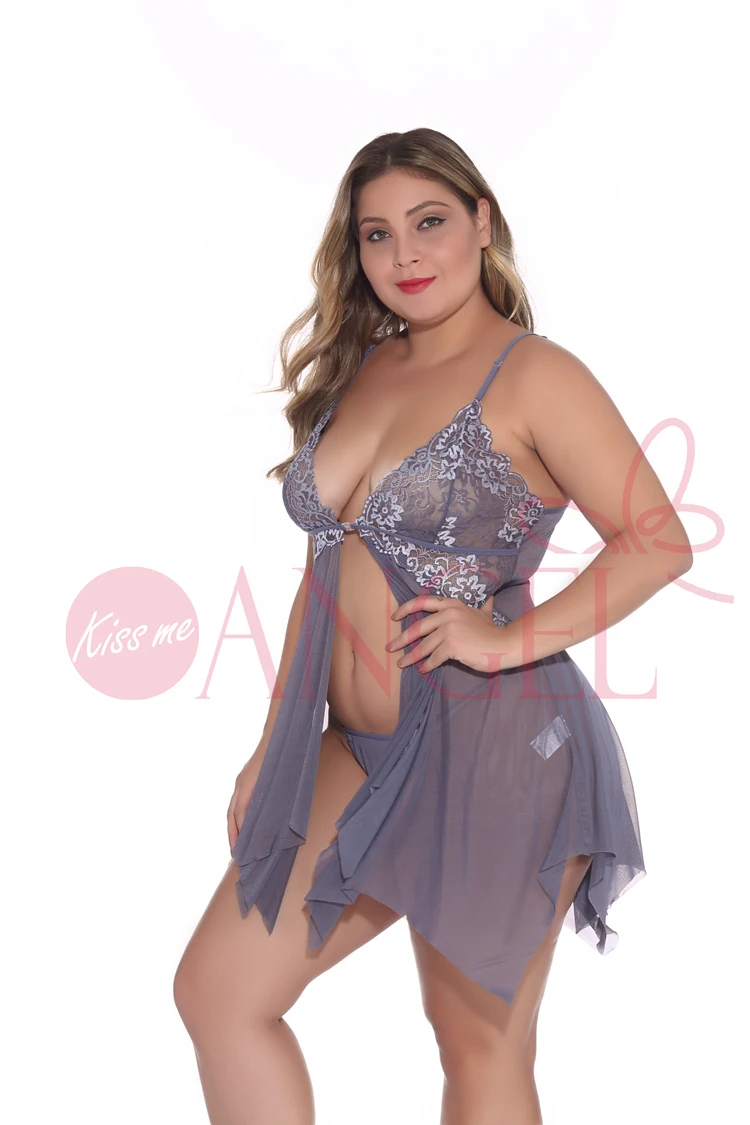 BEIJO ME ANJO sexy hot revelando mulheres maduras lingerie transparente  babydoll sexy plus size sleepwear das mulheres| Alibaba.com