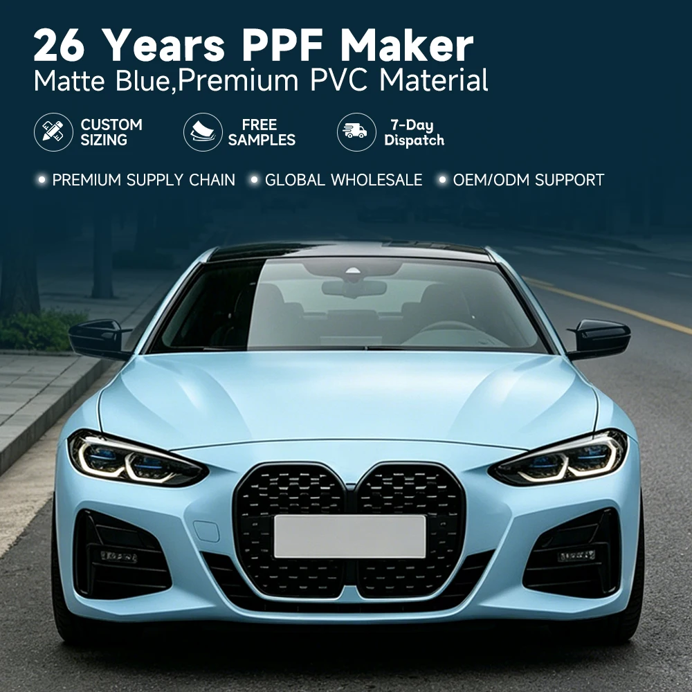 Carlas 1.52 16M High-Quality Colored Matte Pvc Vinyl Wrapping Film Roll Vinyl Car Body Protection