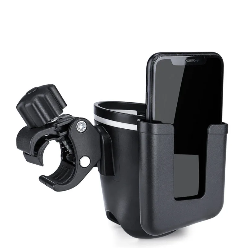 2-in-1 Universal Baby Stroller Cup Holder Mobile Phone Holder Bicycle Wheelchair 