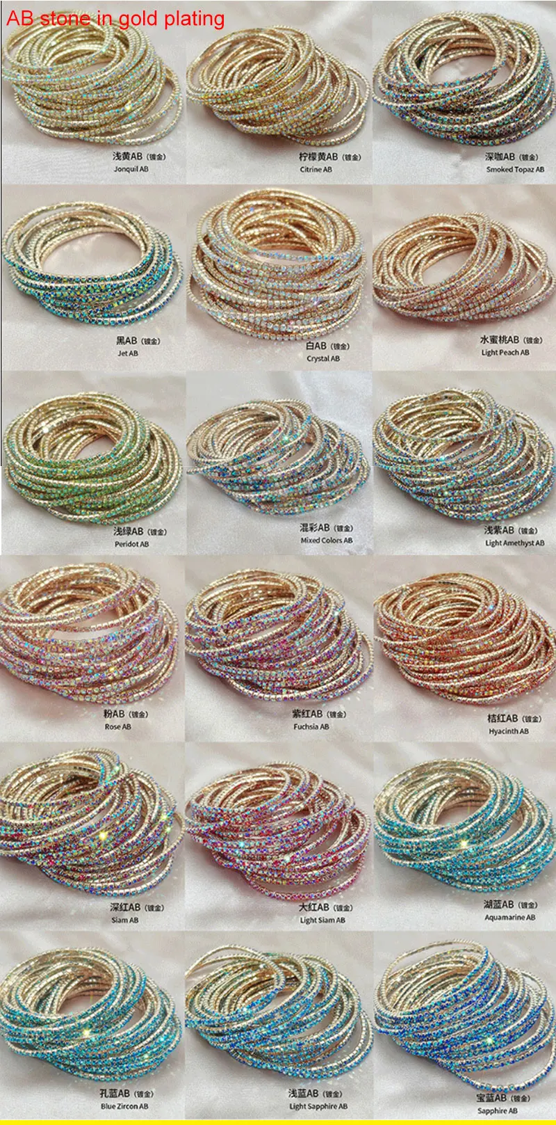 Tennis Bracelet Wholesale Gold Plated Copper Bracelet Jewelry Bangle