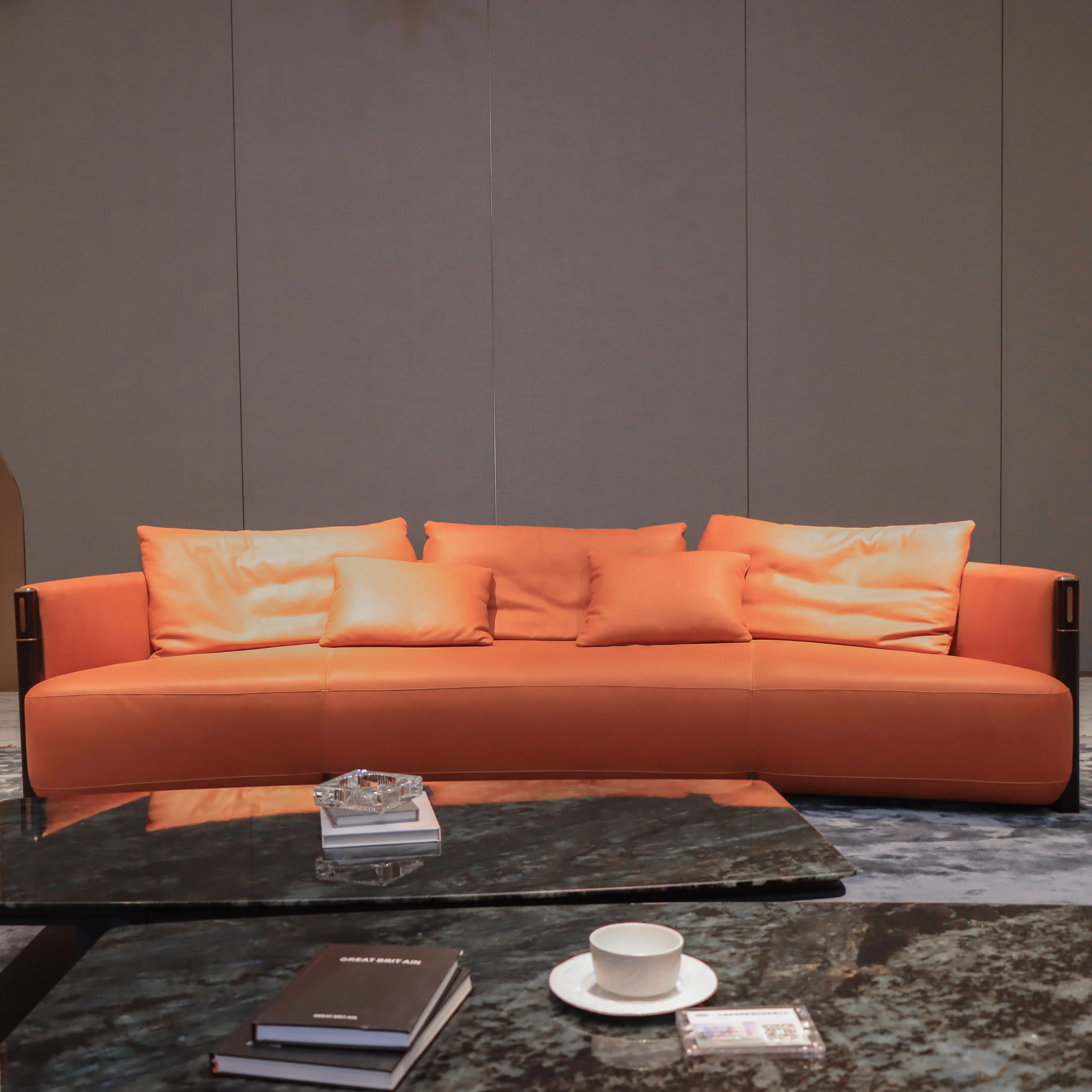 Modenfili Simple and Neat Sofa Set Luxury Modern Leather Living Room Furniture Canapés De Salon Divano