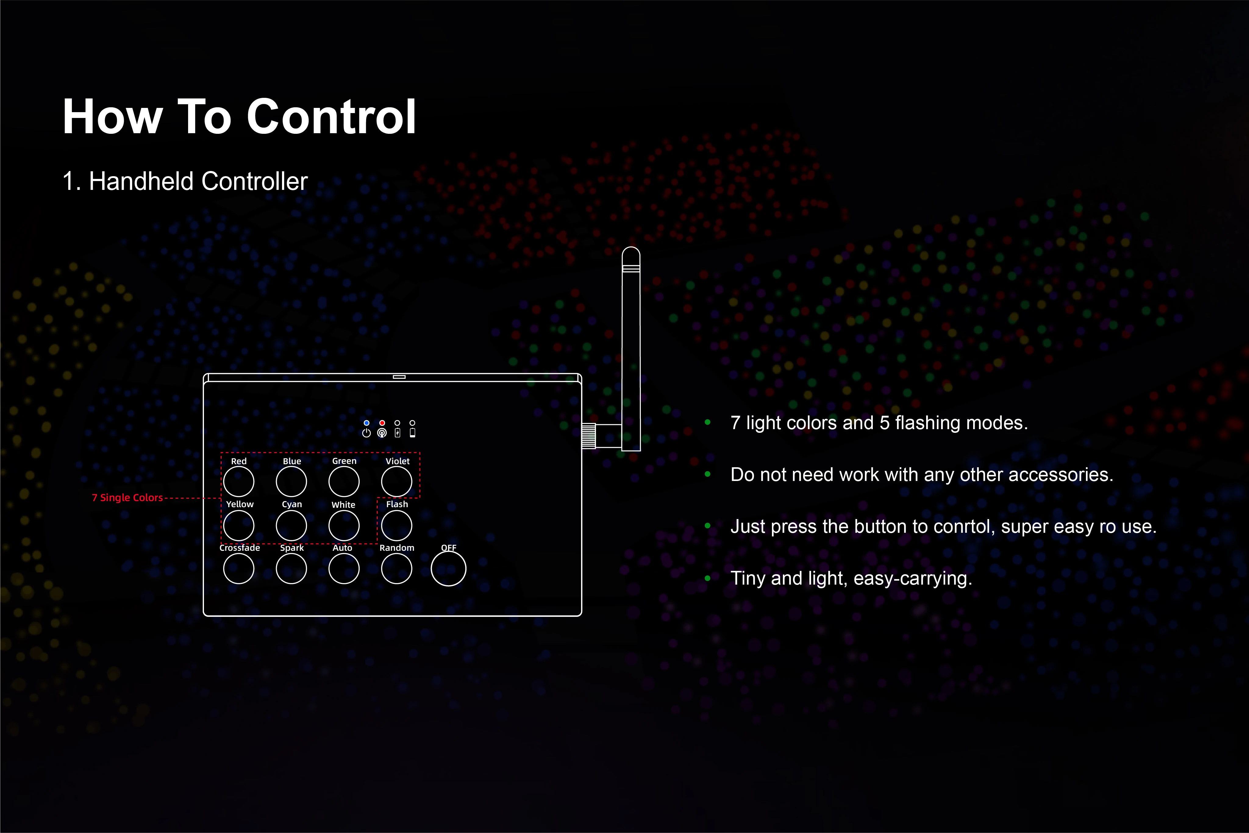 Remote Controlled LED Bracelet with 4 Bright Lights & OEM Availability