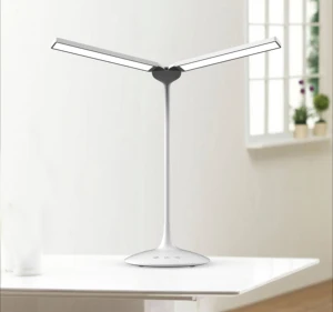Dual-Head Eye-care Led Desk Lamp with Adjustable Arm-no Blue Light Study/work Light