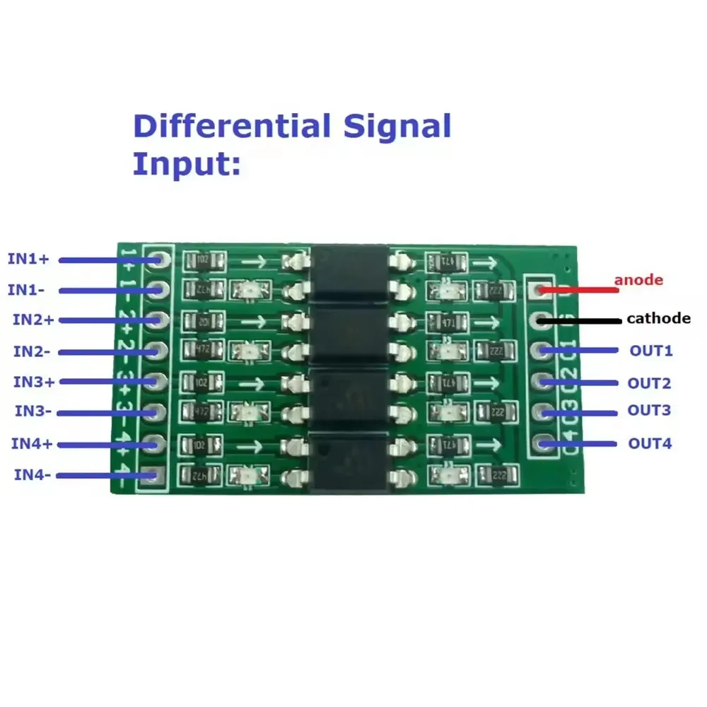 4ch Digital Logic Level Conversion Module with Optical Isolation