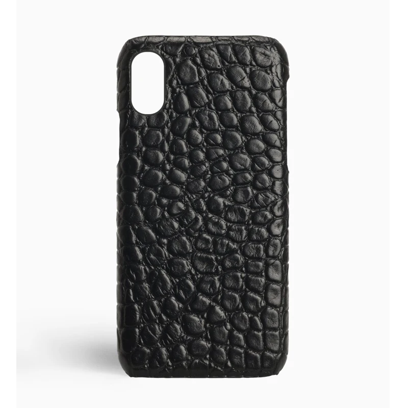 Handwork Painted Sealing Oil Edge Genuine Crocodile Leather Luxury Cell Phone Case Cover For Iphone XS 11 12 13 14 Pro Max