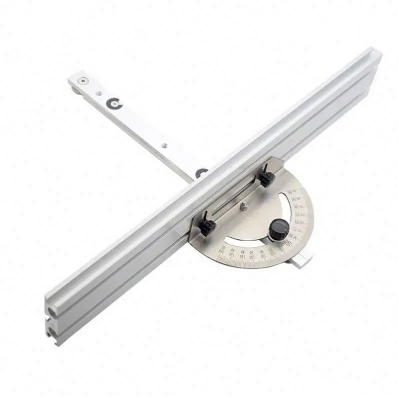 Miter Gauge Aluminum Profile Fence With Track Stop Table Saw Router Miter Gauge Saw Assembly Ruler for Woodworking Tools DIY